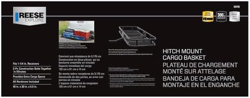 Reese Towpower 63155 Rambler™ Hitch Mount Cargo Carrier, 48 Inch x 20 Inch - Image 5