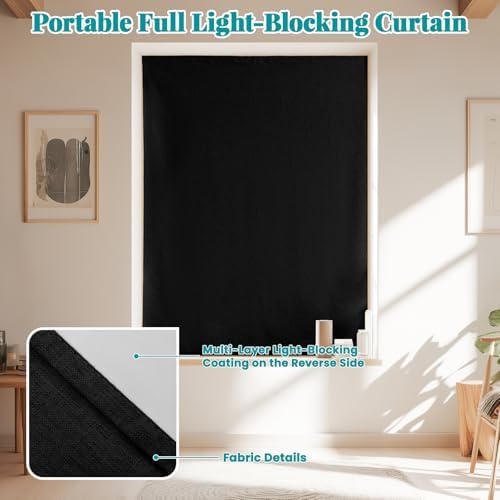 100% Blackout Self Adhesive Blackout Curtains- Stick on Curtains Shades Window - Image 6