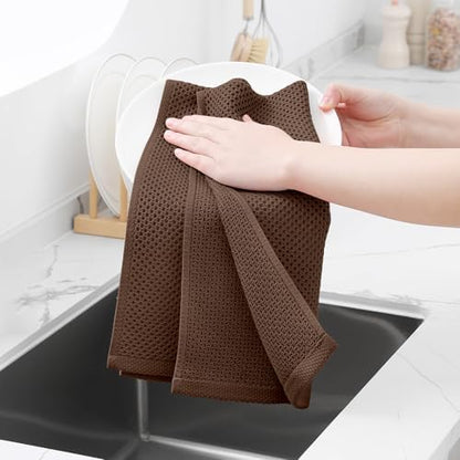 Homaxy 100% Cotton Waffle Weave Kitchen Dish Towels 4-Pack - Image 4
