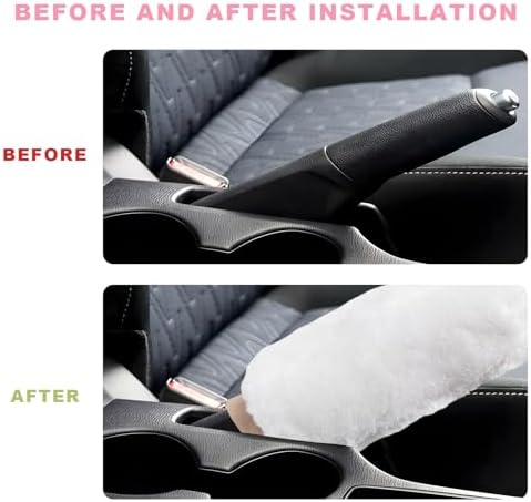 Sun Walker Fluffy Car Gear Shift Knob & Handbrake Cover, Furry Auto Hand Brake - Image 3
