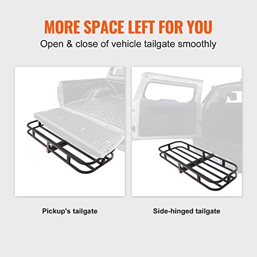 VEVOR 53 x 19 x 5 in Hitch Cargo Carrier, 500lb Capacity Trailer Mount Basket - Image 5