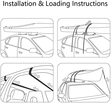 WOOWAVE Deluxe Kayak Carrier Kit Universal Soft Standard Foam Block - Image 5