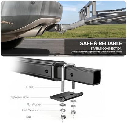 Forluck 60" x 24" x 14" Folding Hitch Mount Cargo Carrier, 500 lbs Capacity - Image 6