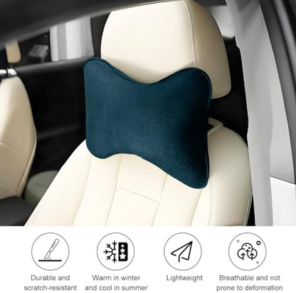 Car Headrest Pillow, Suede Soft Comfortable Breathable Vehicle Seat Neck - Image 5