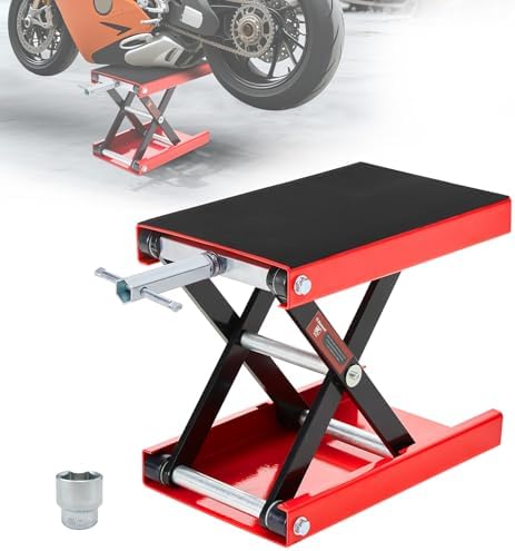 Motorcycle Lift Scissor Jack, 1200 LB Capacity Wide Deck Hoist Stand by Donext