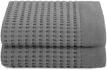GILDEN TREE Waffle Hand Towels for Bathroom Quick Dry Large Luxury Lint Free by GildenTree