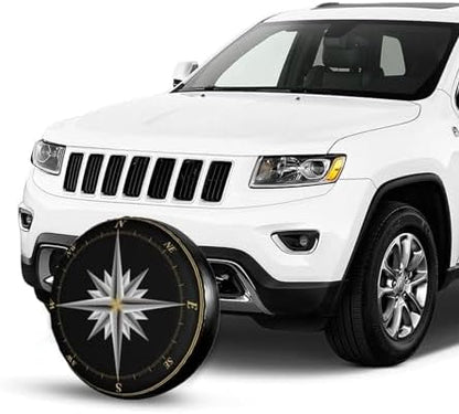 Marine Compass Nautical Spare Tire Cover Camper Tire Wheel Covers Weatherproof - Image 4