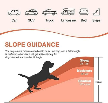 Folding Dog Ramp for Car 61 Inches Dog Ramps for Large Dogs Non-Slip Surface - Image 5