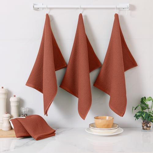 Homaxy 100% Cotton Oversized Waffle Weave Kitchen Towels 8-Pack - Image 6
