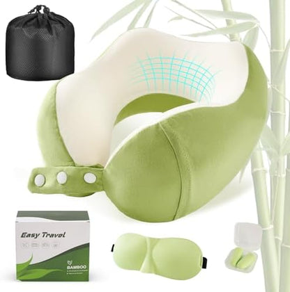 Cirorld Neck Pillow for Traveling, Travel Pillows for Airplanes Green by CIRORLD