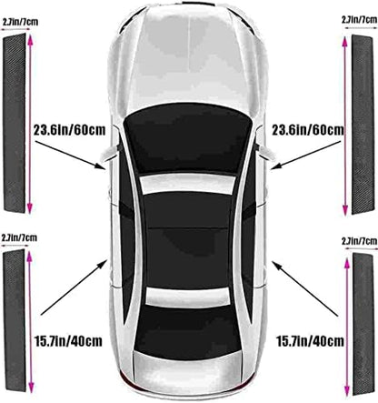 4 Pieces Car Door Sill Protector, Carbon Fiber Threshold Anti-Scratch Sticker - Image 5