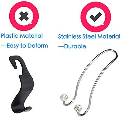 SAVORI Auto Hooks Bling Car Hangers Organizer Seat Headrest Hooks Strong and - Image 4