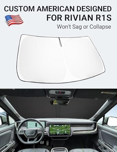 Proadsy Custom Fit 2022-2026 Rivian R1S Windshield Sun Shade, Blocks Heat - Image 2