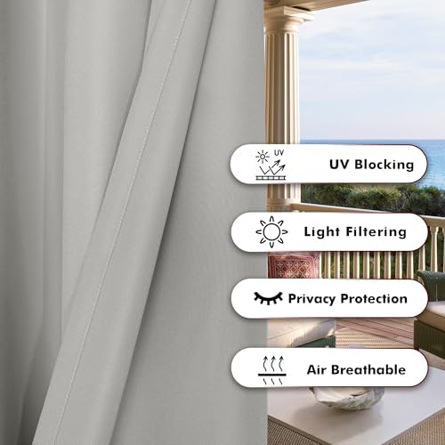 BONZER Outdoor Curtains for Patio Waterproof Thick Privacy - Image 4