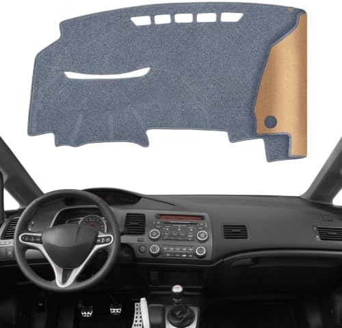 Dashboard Cover Dash Mat Fit for Ho-nda Civic 2011-2006, Car Dash Board Mat by KEYOOG