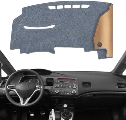 Dashboard Cover Dash Mat Fit for Ho-nda Civic 2011-2006, Car Dash Board Mat by KEYOOG