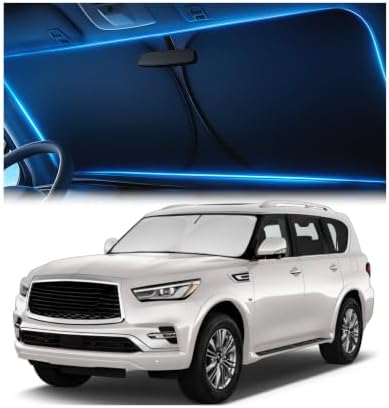 Magnelex Windshield Sun Shade for Infiniti QX80 2014-2024, Foldable Car Window by Magnelex