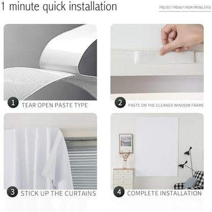 Self Adhesive Curtains Portable Blackout Curtain Simple and Easy to Install - Image 4
