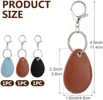 PAGOW 2.3x1.8in Key Fob Holder, PU Leather RFID Key Case Protector - Image 2