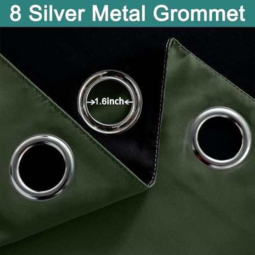 Yakamok Greyish Green 100% Blackout Curtains 84 Inches Long 52" Wide - Image 7