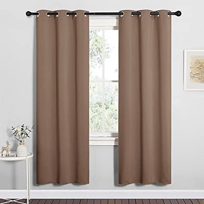 NICETOWN Blackout Window Curtains, 34 by 72-inch, Cappuccino - Image 2