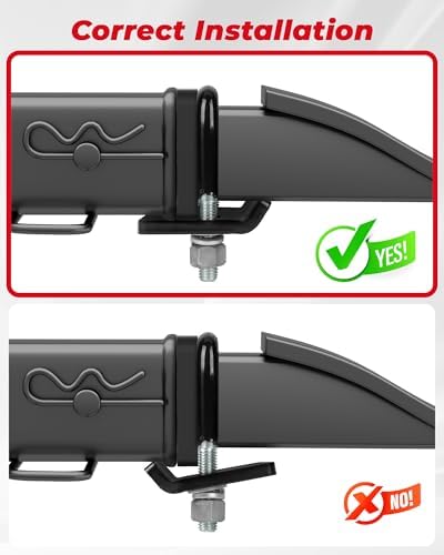 2'' Anti-Rattle Hitch Clamp & 5/8" Receiver Pin Lock & Silencer Pad - Image 6