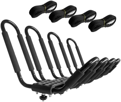 Kayak Roof Rack, 2 Pair J-Bar Roof Rack by HIGHRAZON