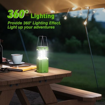 Electric Camping Lantern for Emergency, 3000mAh Solar Hand Crank Lantern - Image 6