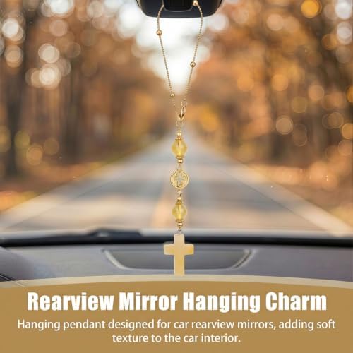 Crystal Hanging Car Charm, Stone Style Car Decor - Image 3