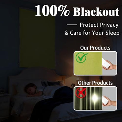 100% Blackout Self Adhesive Curtains- Stick on Curtains Shades Window Blinds - Image 2