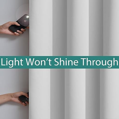 Yakamok 100% Blackout Curtains 72 Inches Long, 2 Thick Layers Heat and Full - Image 3