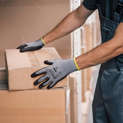 KAYGO Safety Work Gloves for Men Women, PU Coated Palm & Fingers - Image 4