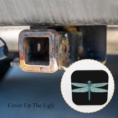 Cute Dragonfly Trailer Hitch Receiver Cover Cap Embroidered Butterfly Green - Image 4