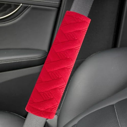 Amooca 2-Pack Braid Pattern Seat Belt Covers Shoulder Pads - Image 6