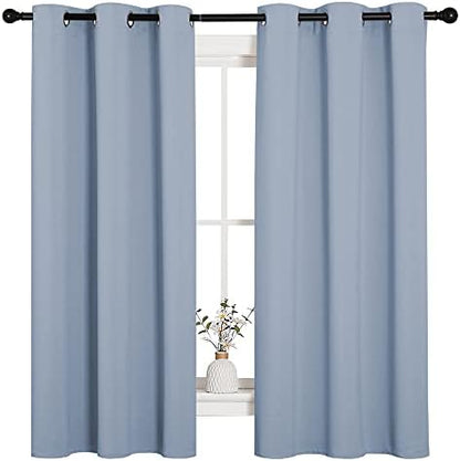 NICETOWN Vintage Blue Blackout Curtains - Image 2