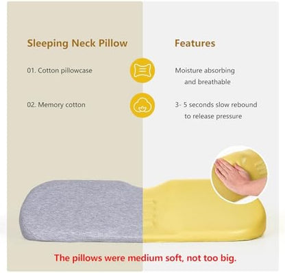 Cervical Neck Pillows for Pain Relief Sleeping, Memory Foam Neck Bolster Pillow - Image 5