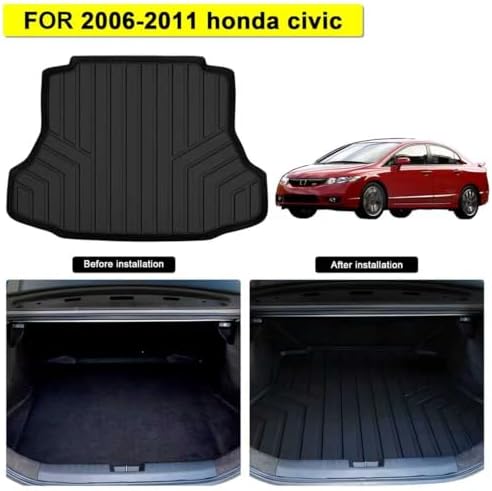 Cargo Mat for Honda Civic 2006 2007 2008 2009 2010 2011, All Weather TPE Custom - Image 2