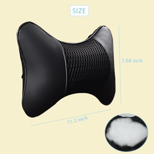 2 Packs Car Neck Pillows Dual-Side PU Leather Car Headrest - Image 5