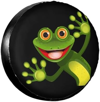 Merry Green Frog Cute Animal Spare Tire Cover Weatherproof Waterproof Tire by Ociovan