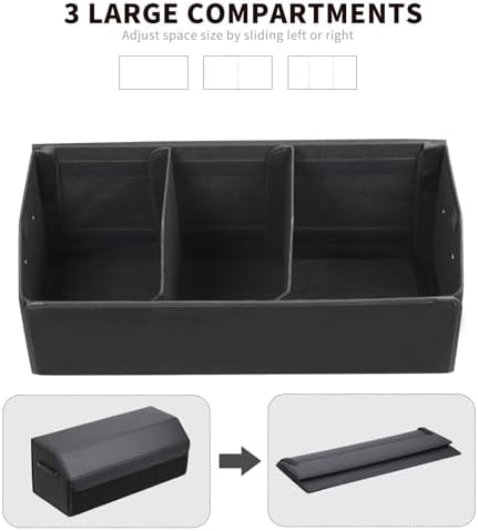 AUTOARK Leather Car Trunk Organizer, Durable Collapsible Adjustable - Image 6