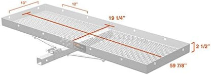CURT 18100 Tray-Style Trailer Hitch Cargo Carrier, 500 lbs. Capacity, 60-Inch x - Image 5