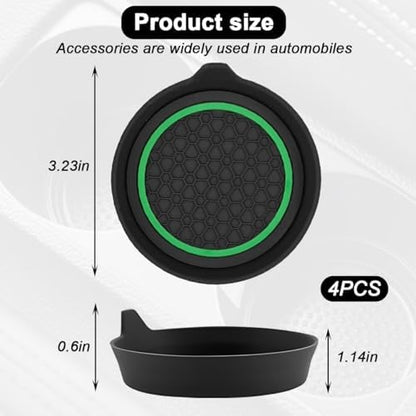 HZEL 4PCS 2.75 Inch PVC Car Cup Holder Coasters - Image 2