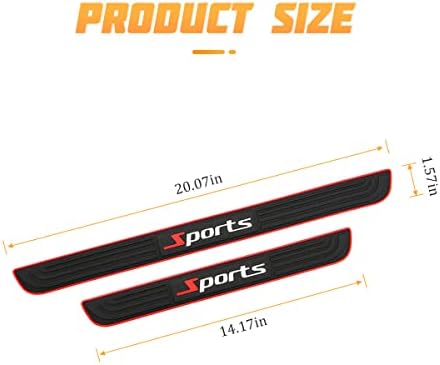 AICEL Car Door Sill Plate Protectors, Universal Car Door Entry Decoration - Image 2