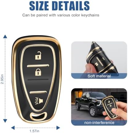 for Chevy Key Fob Cover, 3 Buttons TPU Key Cover - Image 5