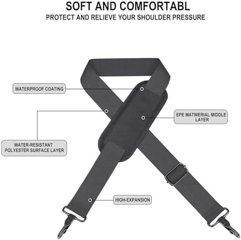 Shoulder Strap 72 inch, Universal Replacement Laptop Shoulder Strap - Image 5
