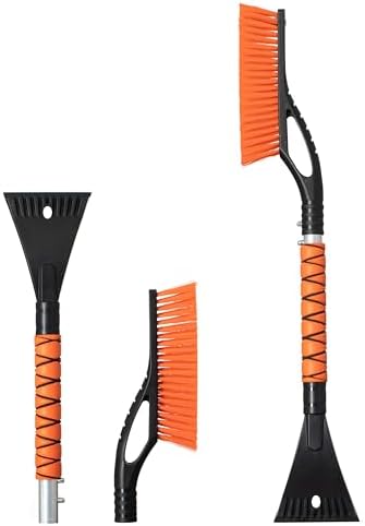 Gardenised 27" Aluminum Snow Brush and Ice Scraper 2-in-1 Detachable Winter Car by Gardenised