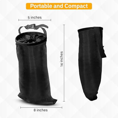 EcoNour 2 Pack Car Trash Bag | Washable Back Seat Hanging Bag - Image 3