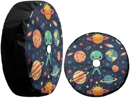 Alien Planet Stars UFO Spare Tire Cover - Image 3