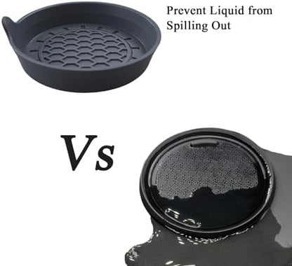 Amooca 4-Pack Spill-Proof Cup Coasters Non-Slip Car Cup Holder Inserts - Image 4