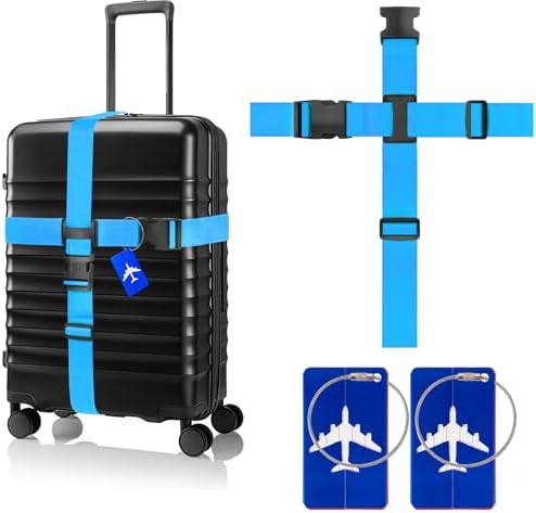 BILIONE Cross Luggage Straps and Luggage Tags Set by BILIONE
